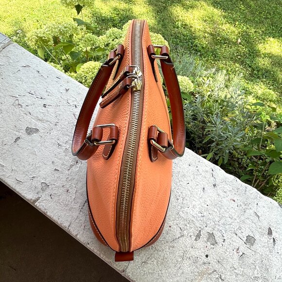 Lot DOONEY & BOURKE Apricot Coral Zip Zip Satchel Large Frame Coin Purse Wallet - Picture 2 of 14